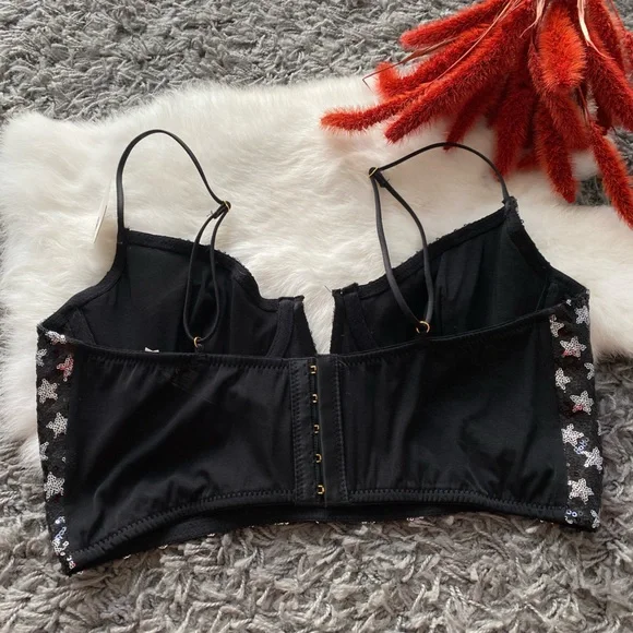 NWT Anthropologie Sequin Star Bralette - Picture 4 of 7